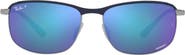 Ray-Ban 60mm Polarized Browline Sunglasses