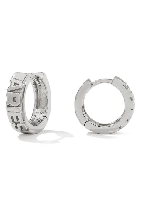 Zodiac Sign Hoop Earrings