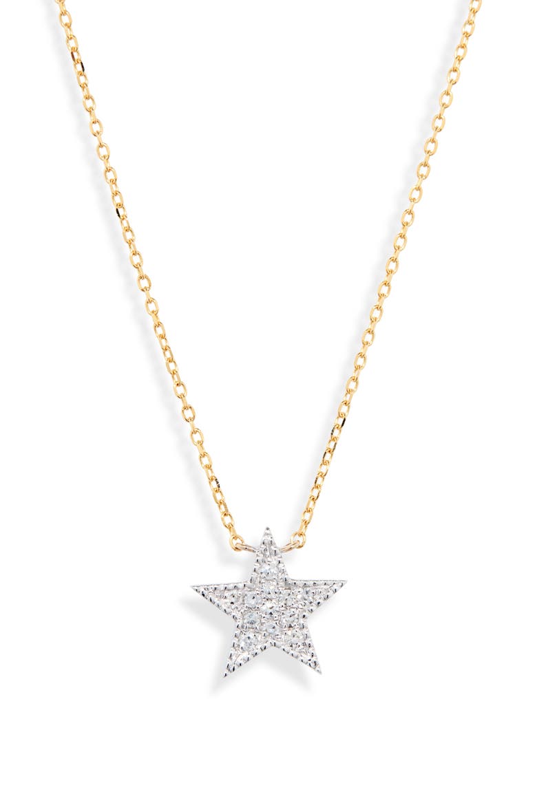 'Julianne Himiko' Diamond Star Pendant Necklace, Alternate, color, YELLOW GOLD/ WHITE GOLD