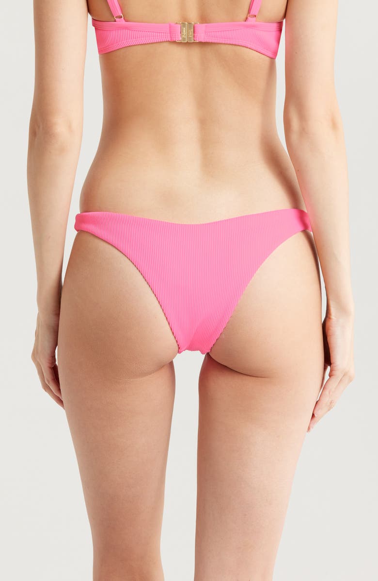 Kulani Kinis Minimalist Bikini Bottoms, Alternate, color, Taffy Pink