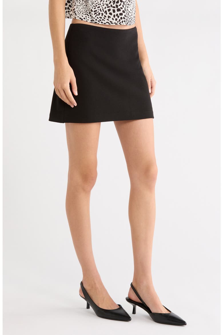 Monica Miniskirt, Alternate, color, BLACK