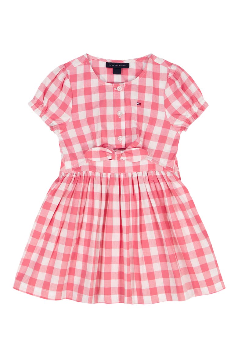 Kids' Gingham Print Dress, Main, color, PINK