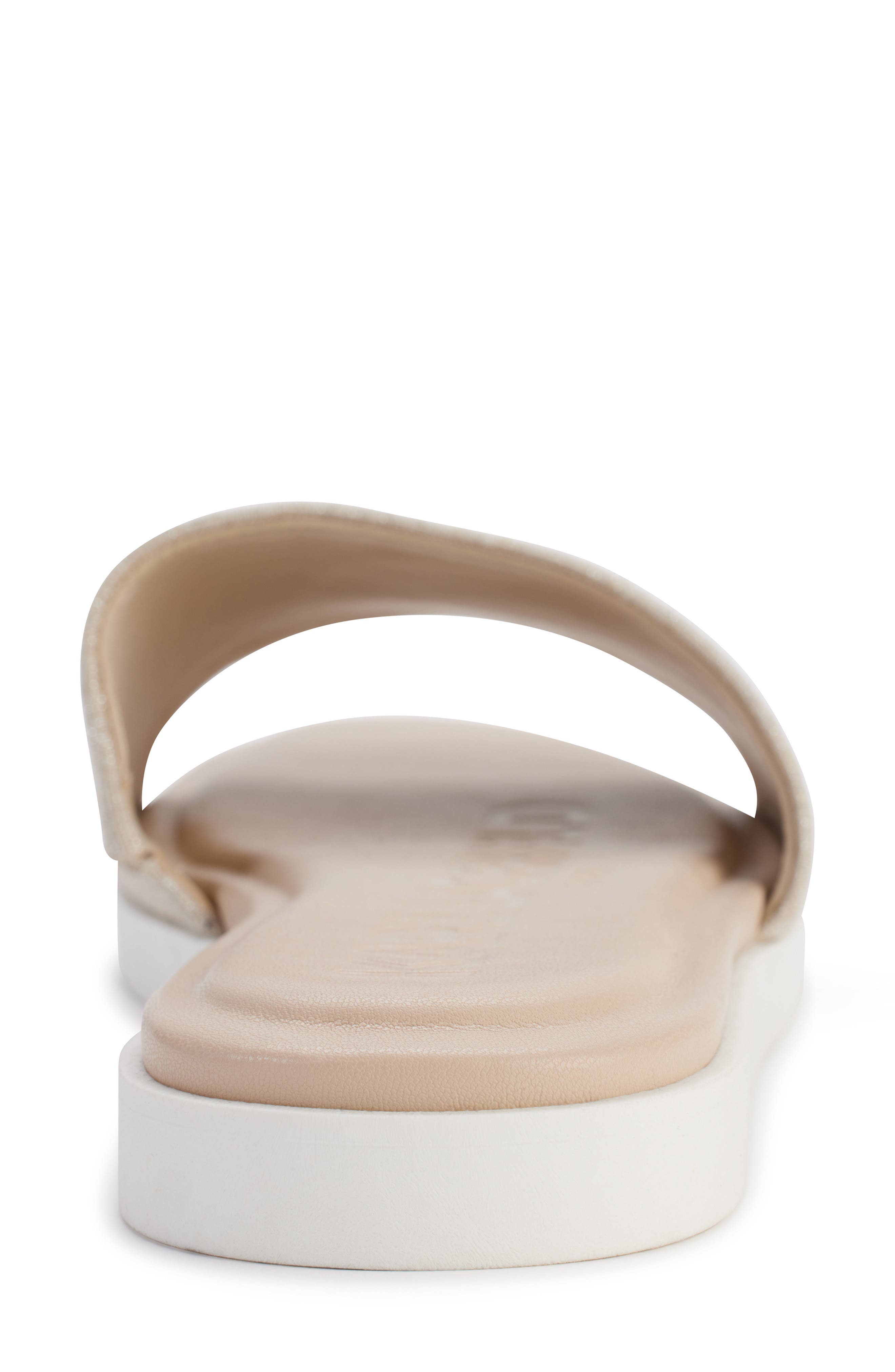 Canta Slide Sandal, Alternate, color, NATURAL/ SILVER