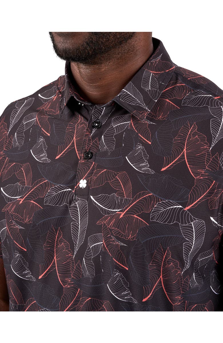 Black Clover Tropical Luck Polo, Alternate, color, Black