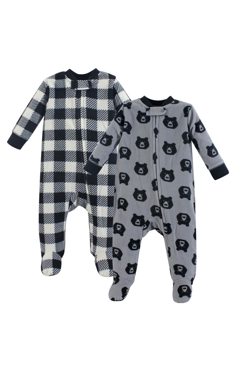 Yoga Sprout 2Pk Fleece Sleep and Play, Main, color, Bear