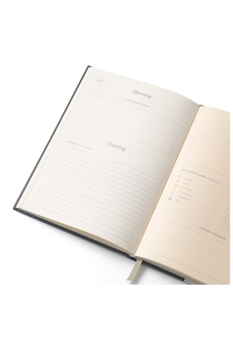 Pressed Flowers Wellness Journal, Alternate, color, MEDIUM GREEN