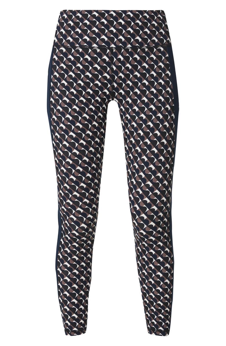 Sweaty Betty Geo Print Side Stripe Leggings, Alternate, color, Black Bauhaus Print