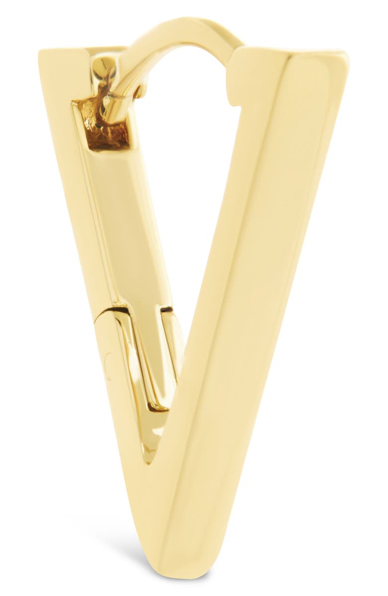 Sterling Forever Robyn Pointed Hoop Earrings, Main, color, Gold