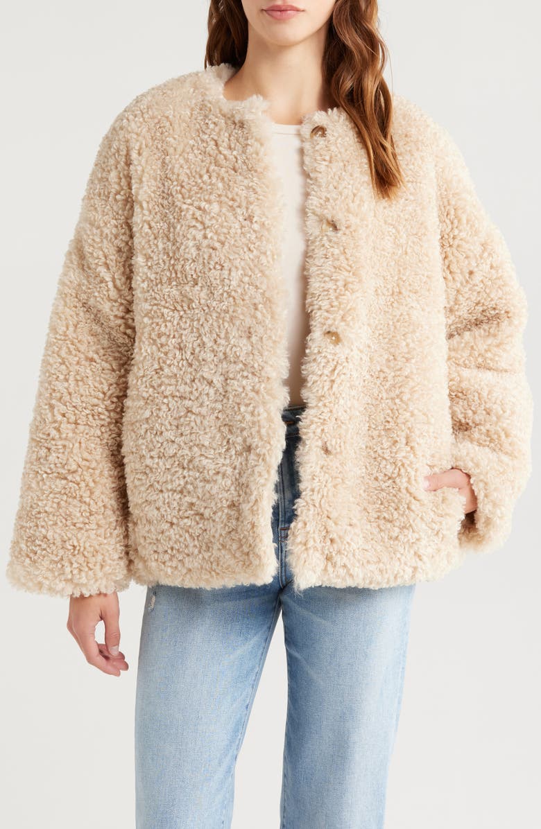 Wyeth Reversible Faux Fur Jacket, Main, color, 