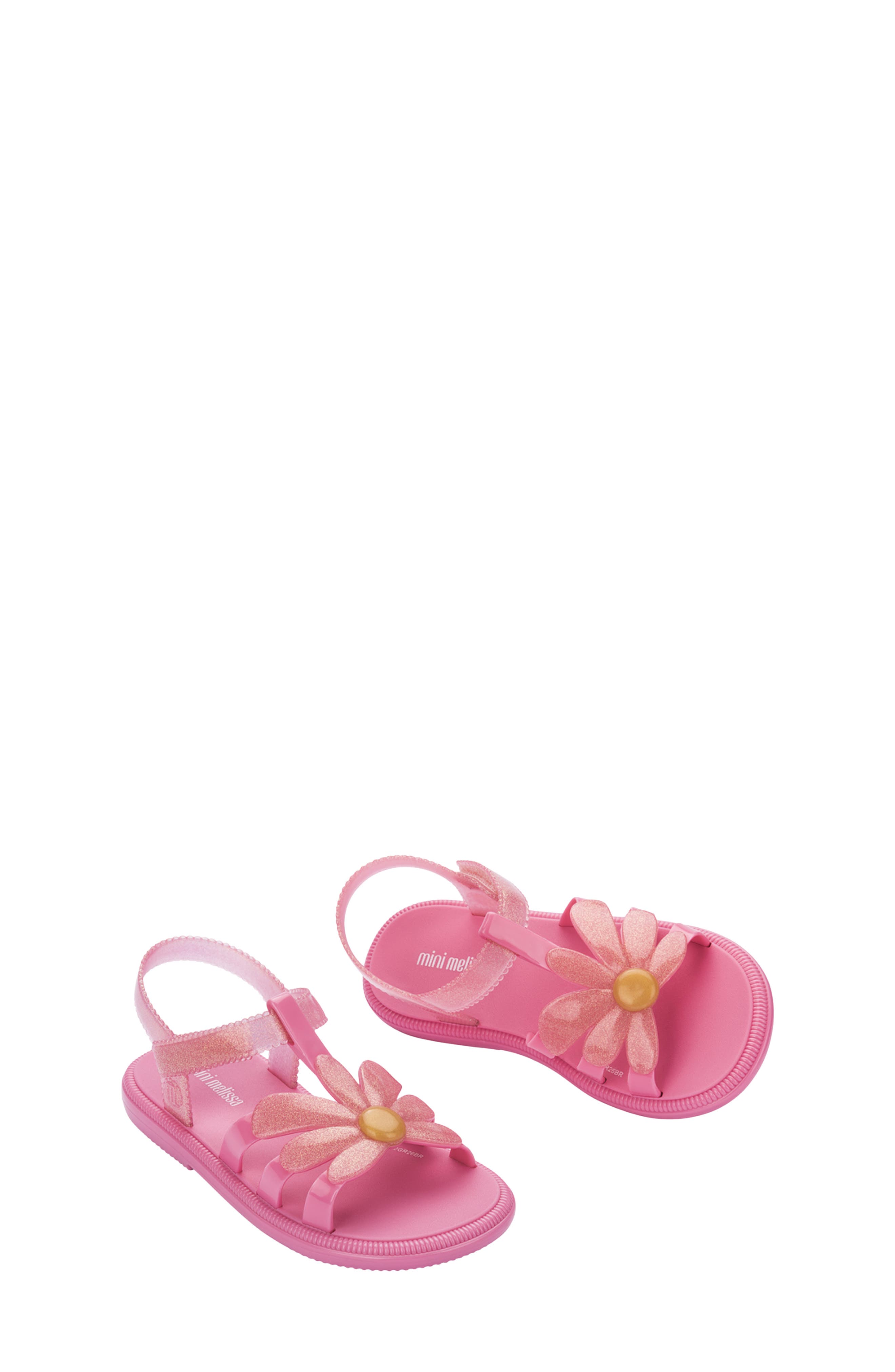 Kids' Mini Hip Bloomy Sandal, Alternate, color, PINK/ GLITTER PINK