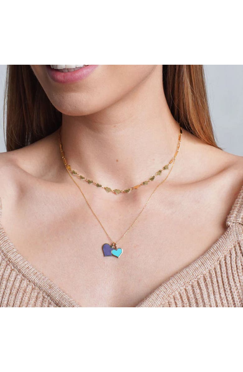 The Lovery Fine Jewelry Amethyst Heart Charm, Alternate, color, Amethyst