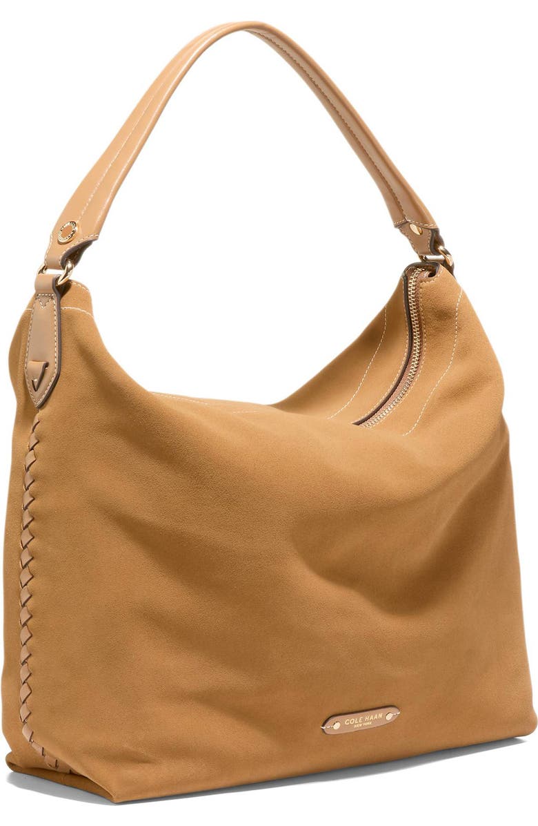 Cole Haan Isabella Leather Hobo Bag, Alternate, color, Ch Golden Honey Suede