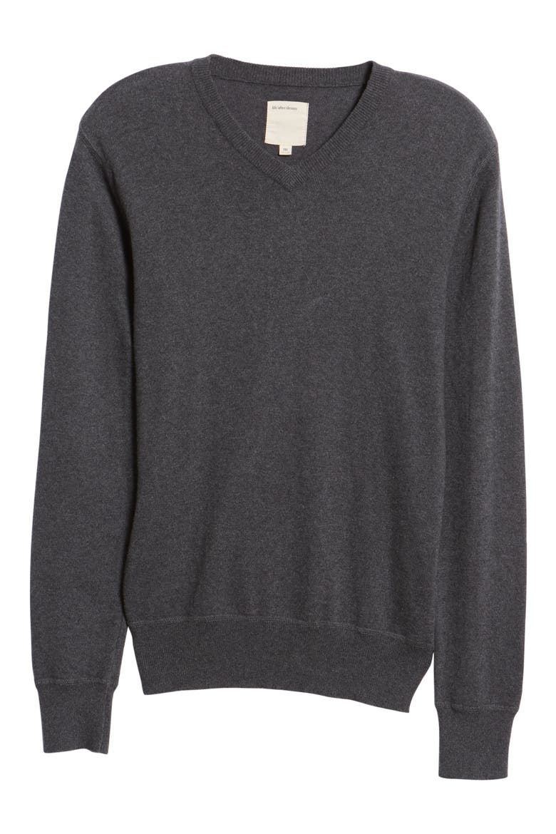 Tournament Regular Fit V-Neck Sweater, Alternate, color, HEATHER CHARCOAL