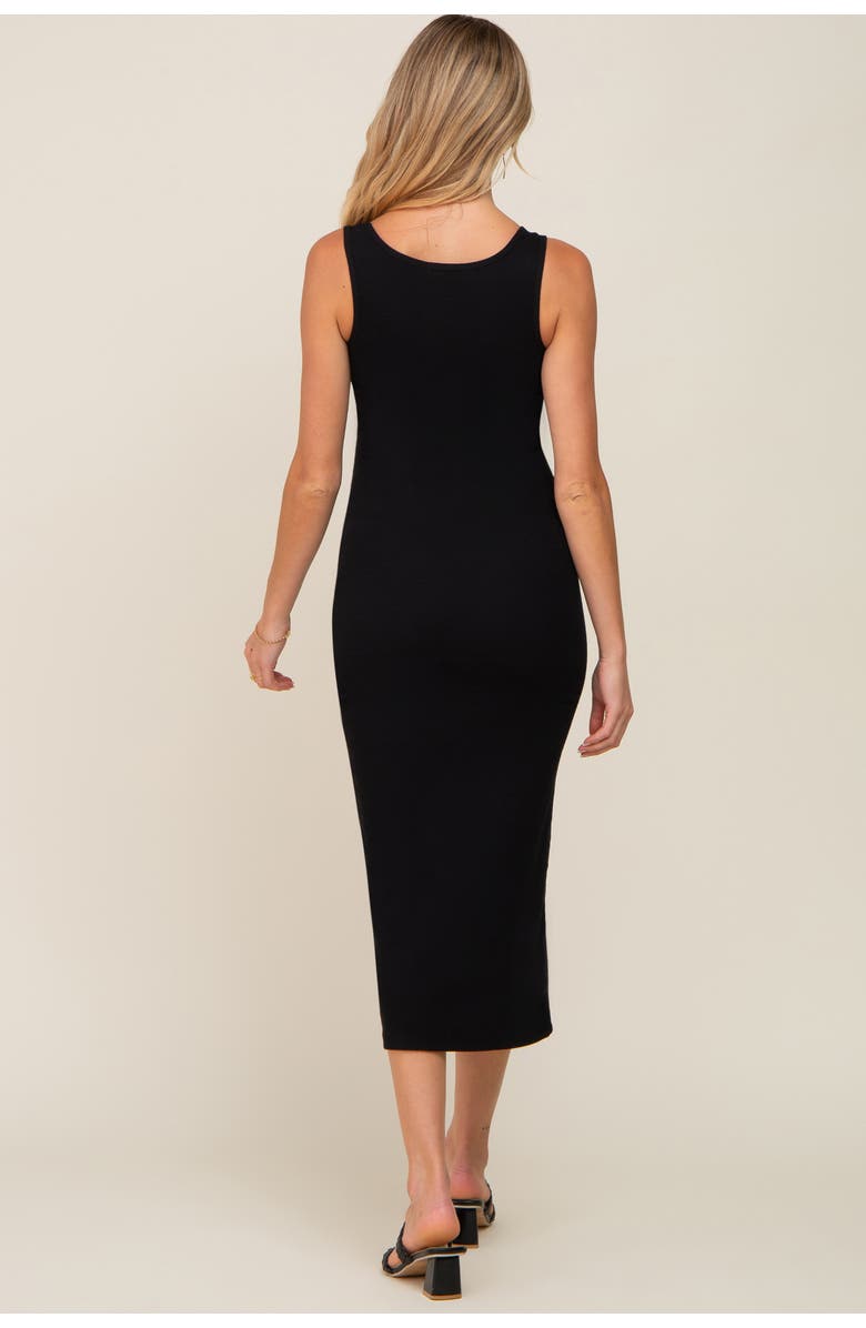 PinkBlush Ribbed Basic Maxi Dress, Alternate, color, Black