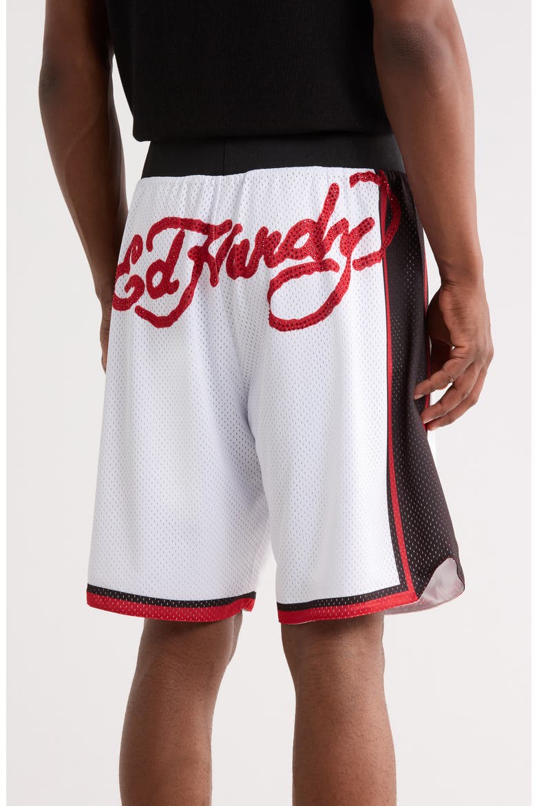 Devil Head Shorts, Alternate, color, WHITE