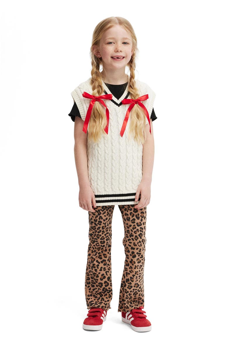 Cotton On Kids Kid's Essential Francine Flare Legging, Alternate, color, Taupy Brown Leopard
