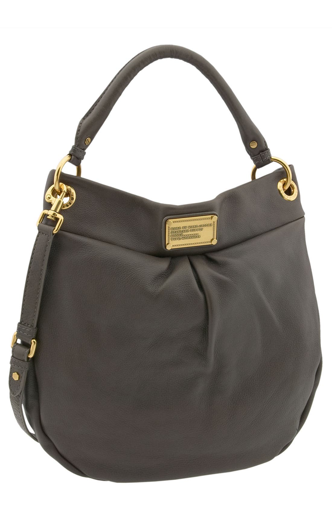 MARC BY MARC JACOBS 'Classic Q - Hillier' Hobo, Main, color, FADED ALUMINUM