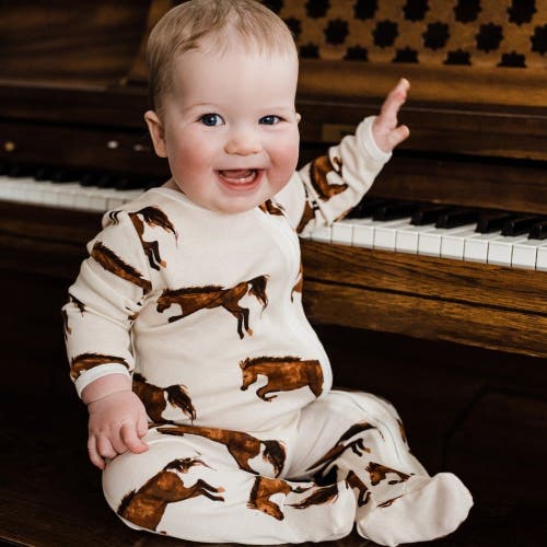 Milkbarn Organic Cotton Zipper Footed Romper