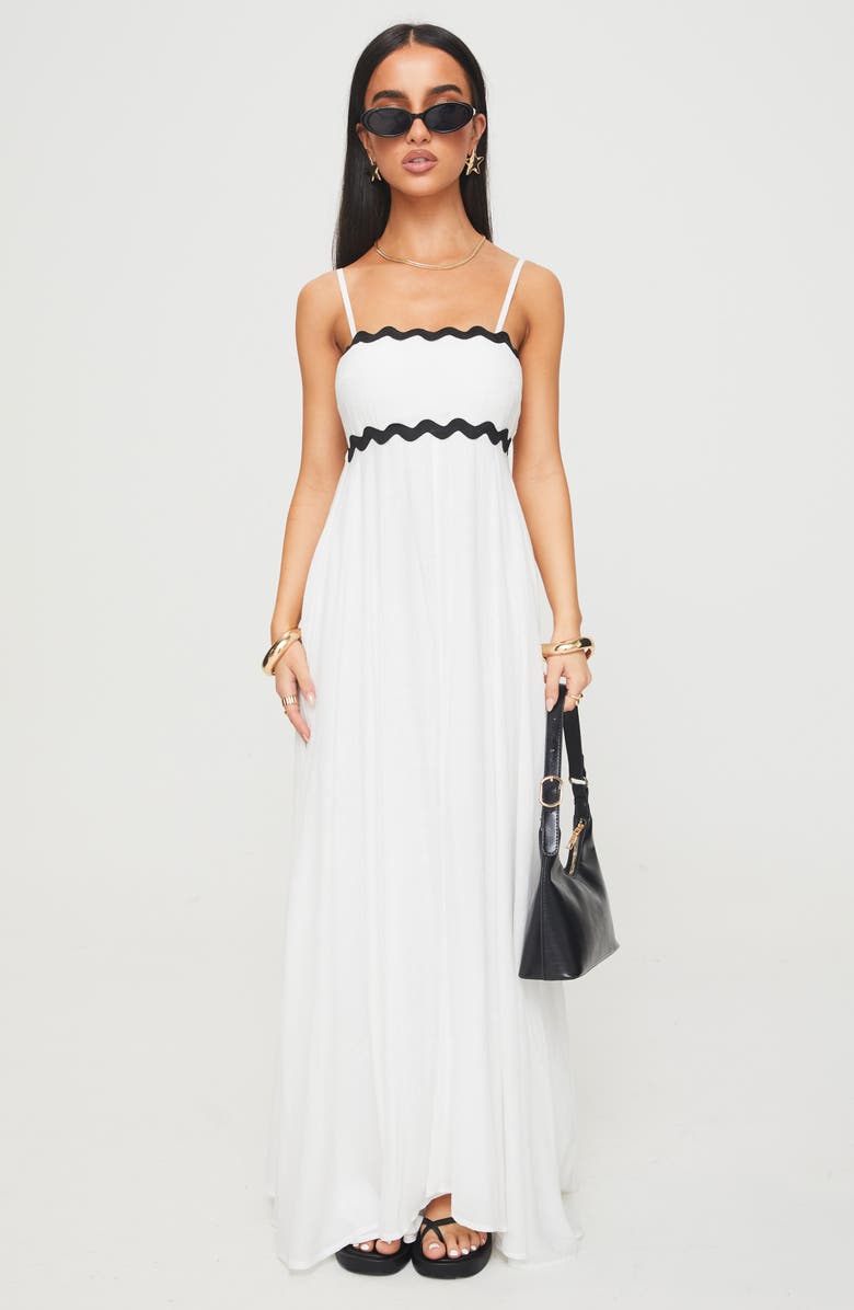 Princess Polly Croxetti Sleeveless Maxi Dress, Alternate, color, White