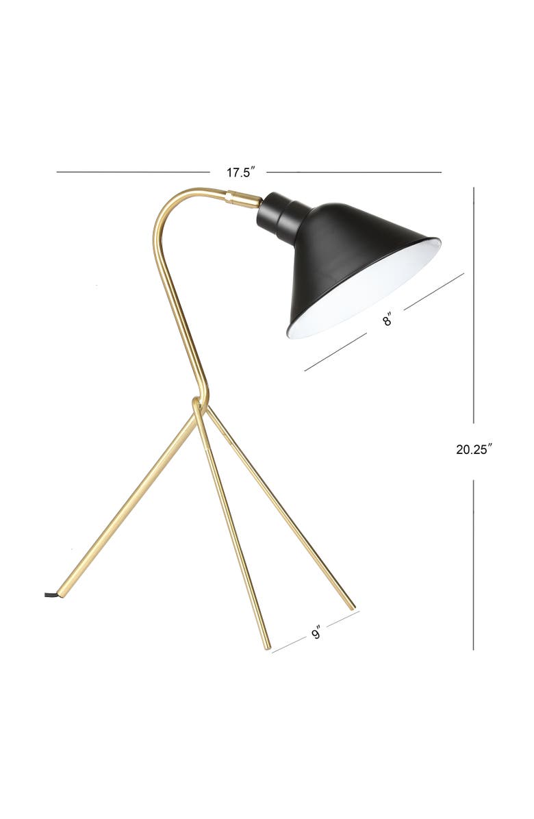 JONATHAN Y Mae 20.25" Brass LED Task Lamp, Brass Gold/Black, Alternate, color, Brass Gold