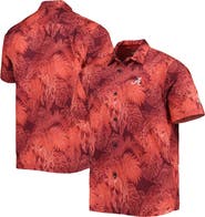 Tommy Bahama Men's Tommy Bahama Crimson Alabama Crimson Tide Coast Luminescent Fronds IslandZone Button-Up Camp Shirt