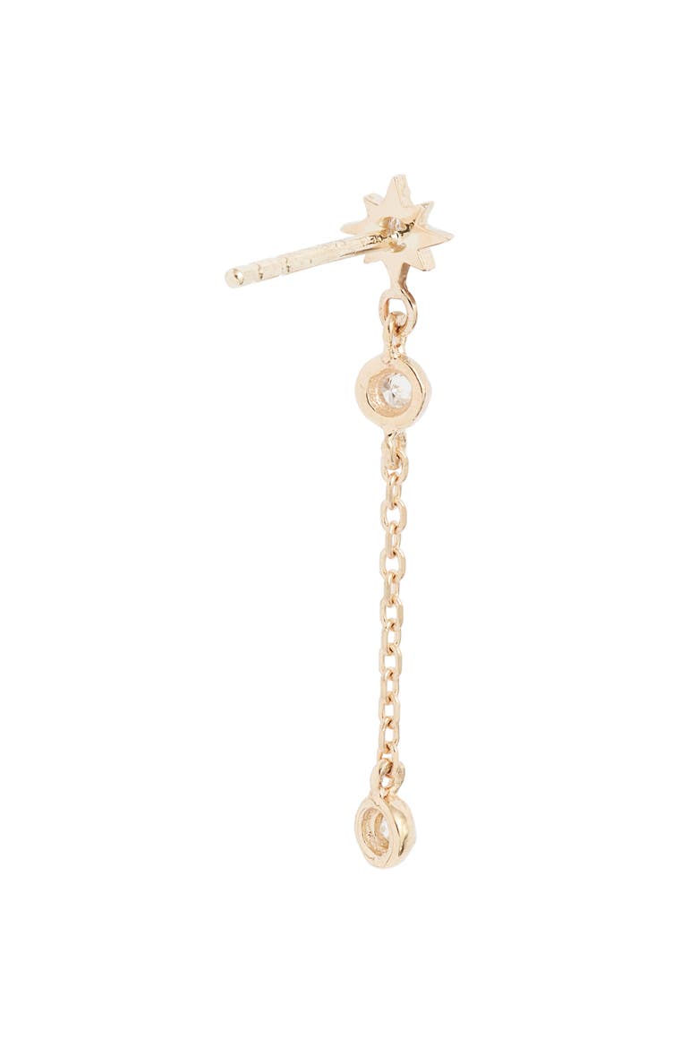 Starburst Diamond Chain Drop Earrings, Alternate, color, YELLOW GOLD