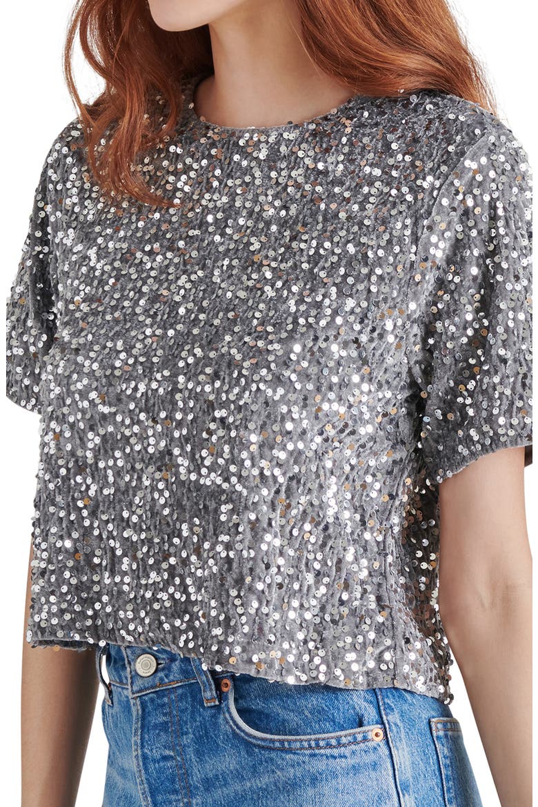 Cressa Sequin T-Shirt, Alternate, color, GREY