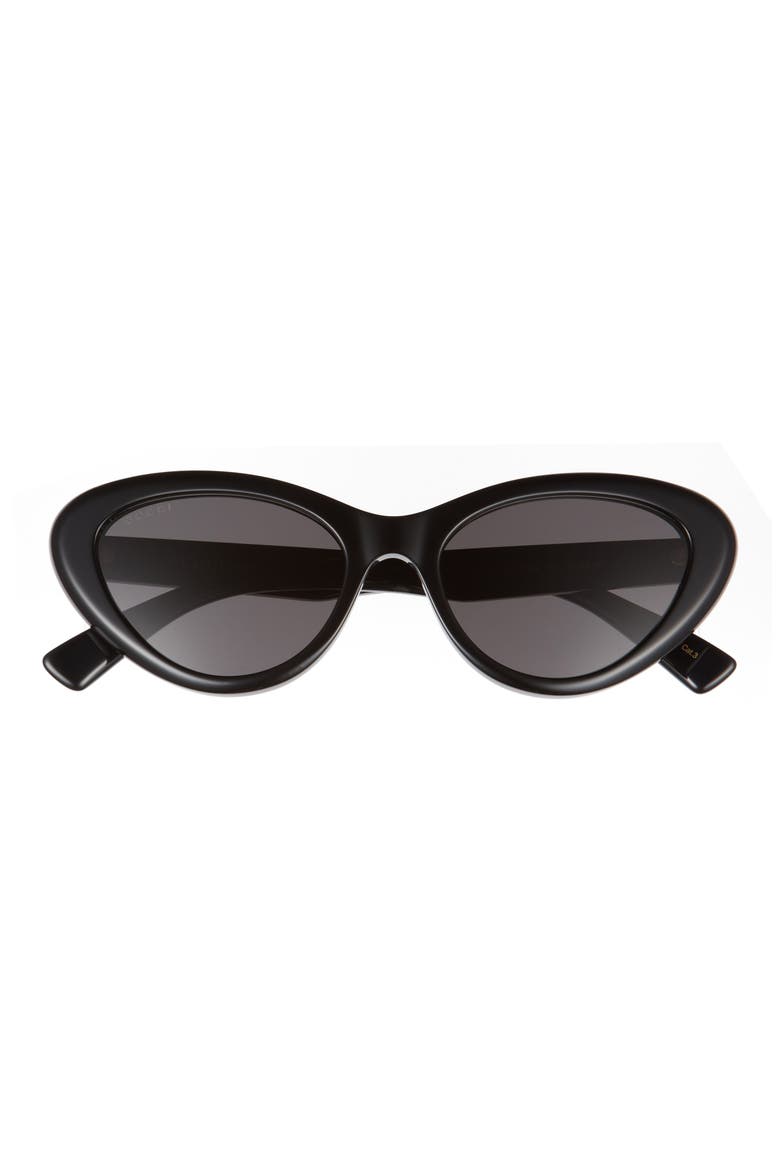 54mm Oval Sunglasses, Main, color, BLACK