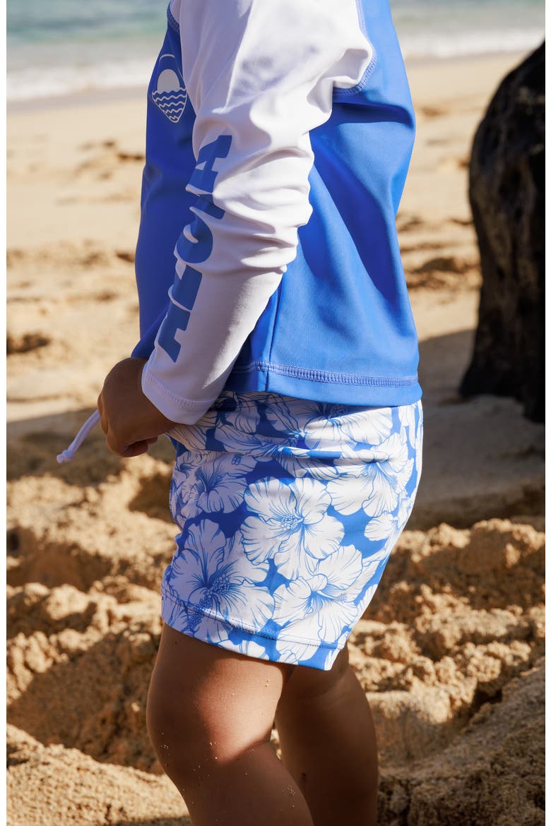 Kids' Surf's Up Long Sleeve Two-Piece Rashguard Swimsuit, Alternate, color, MARINA BLUE