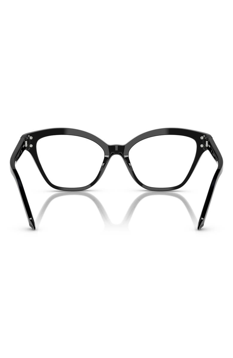 Swarovski 54mm Cat Eye Optical Glasses, Alternate, color, Black