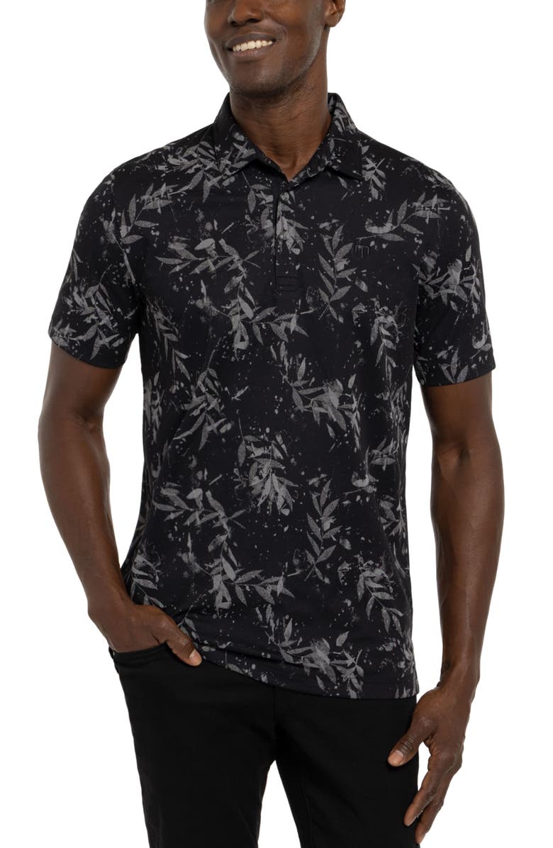 TravisMathew The Riegel Short Sleeve Cotton Blend Button-Up Shirt, Main, color, 