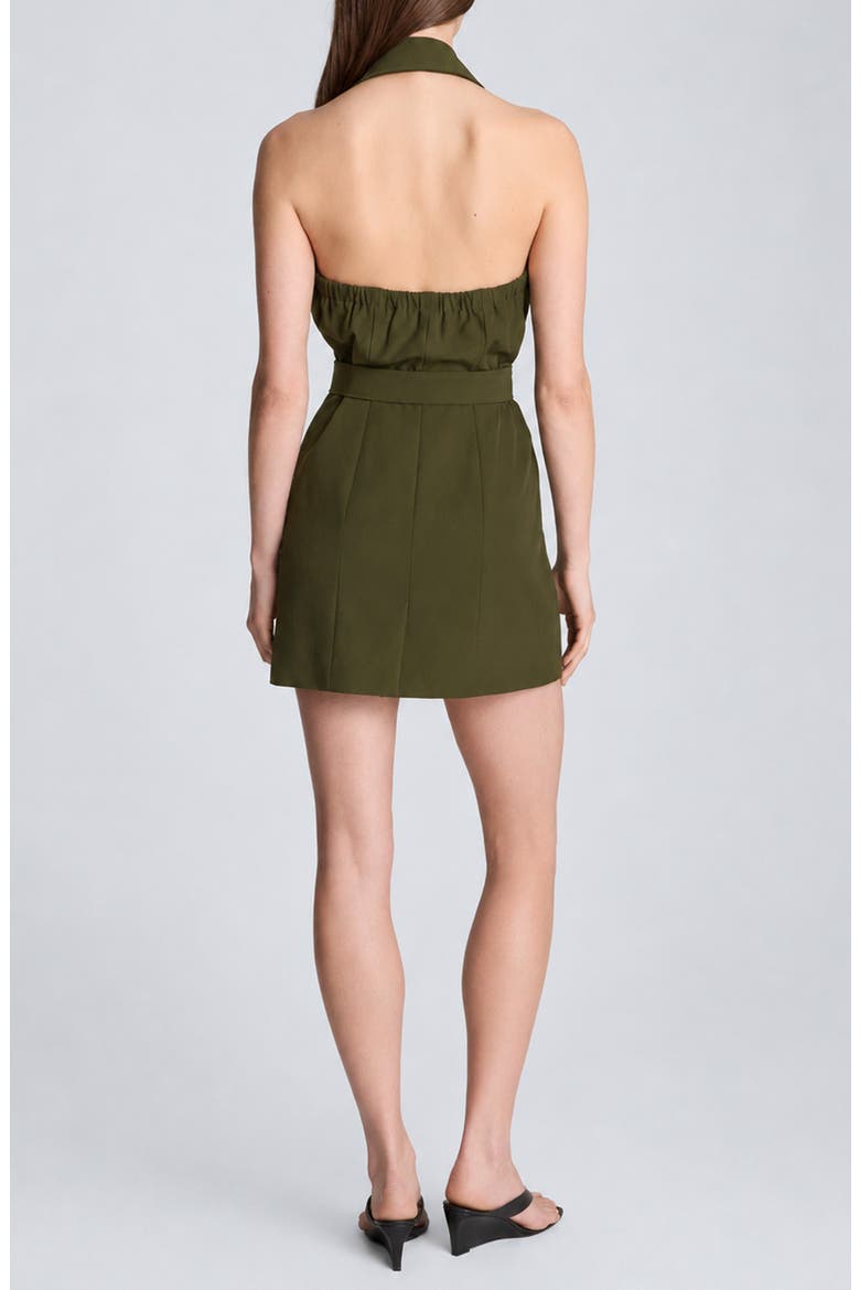 Belted Halter Dress, Alternate, color, BREEN