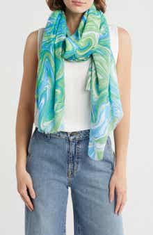 AREA STARS Swirl Print Scarf