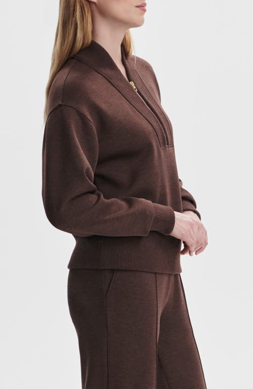 Varley Sally Half Zip Sweatshirt In Brown