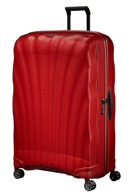 Samsonite C-lite Hardside 33-inch Extra Large Checked Spinner Luggage In Chili Red