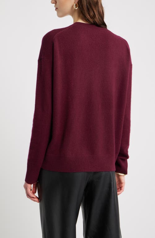 Nordstrom V-neck Cashmere Sweater In Burgundy