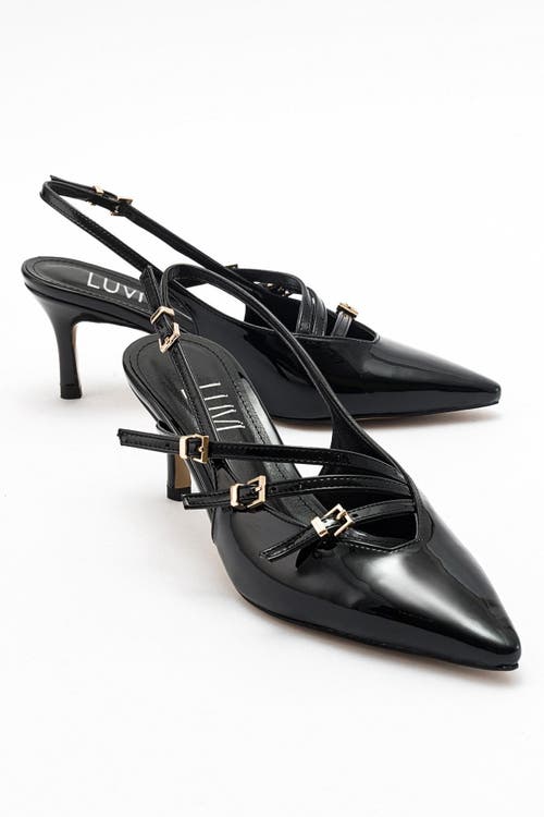 Prologue Shoes Magra Pointed-toe Slingback Stiletto In Black