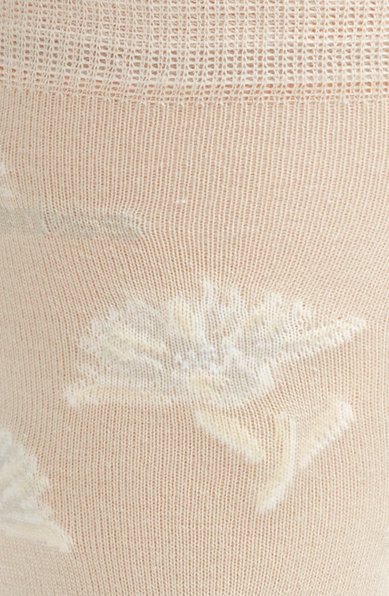 BOSS Floral Jacquard Cotton Blend Dress Socks, Alternate, color, Light Beige