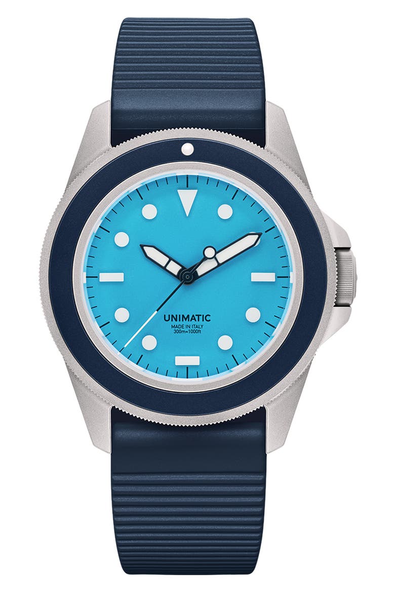 Swimming Pool Diving Watch, 41.5mm, Main, color, BLUE