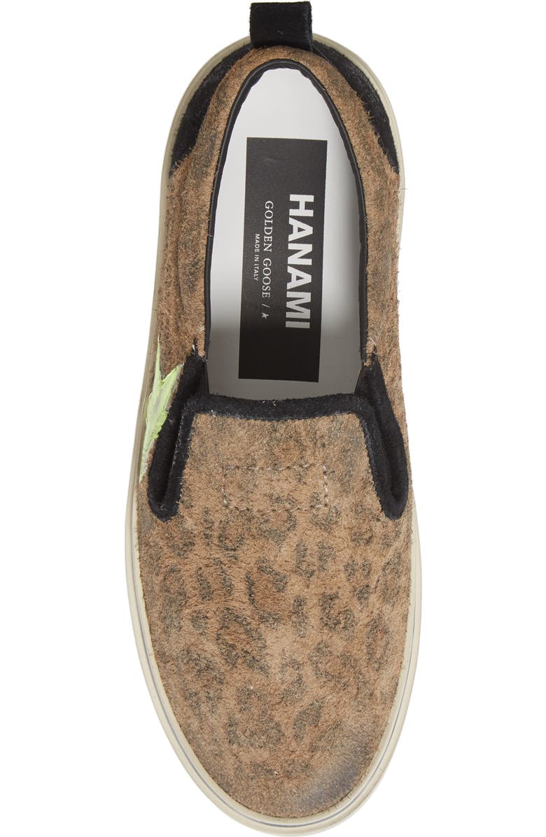 Golden Goose Hanami Leopard Print Slip-On Sneaker, Alternate, color,