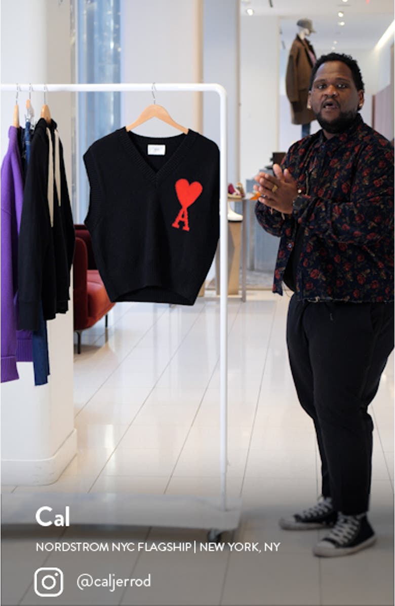 Ami de Couer V-Neck Wool Sweater Vest, sales video thumbnail