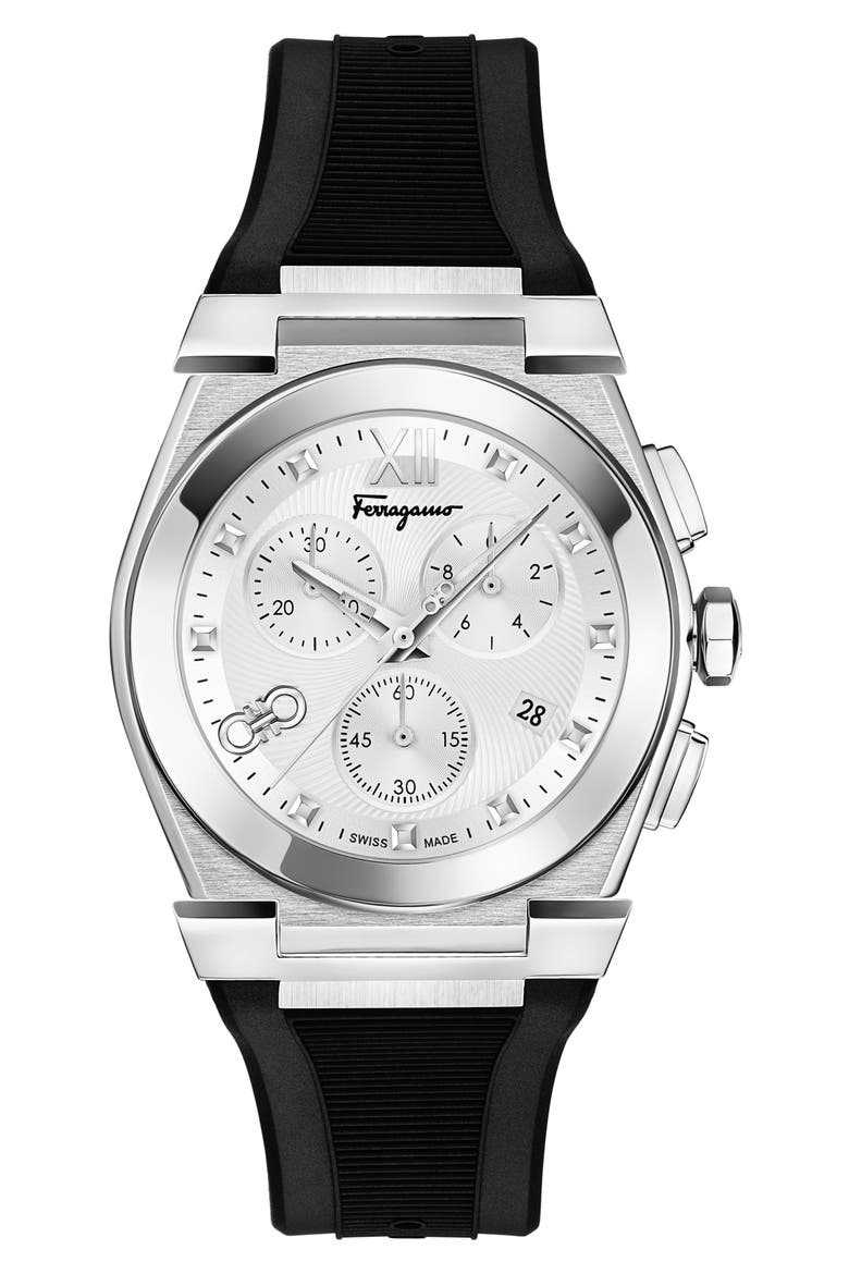 Vega Chronograph Swiss Quartz Watch, 40mm, Main, color, STAINLESS STEEL