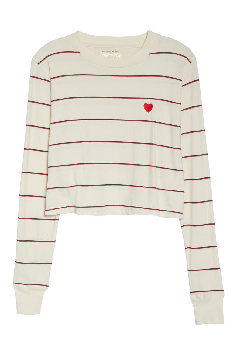 Heart Fiona Tee, Alternate, color, TULIP/ NAVY STRIPE