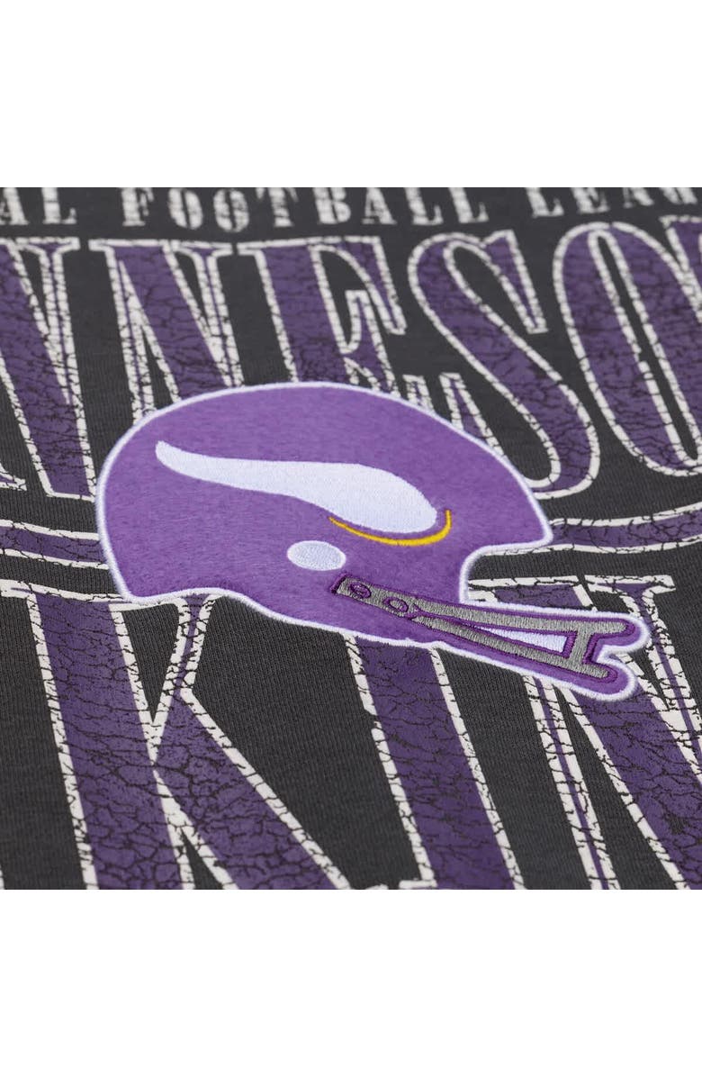 Mitchell & Ness Men's Mitchell & Ness Black Minnesota Vikings Downtown Crew Vintage Logo Sweatshirt, Alternate, color, Black