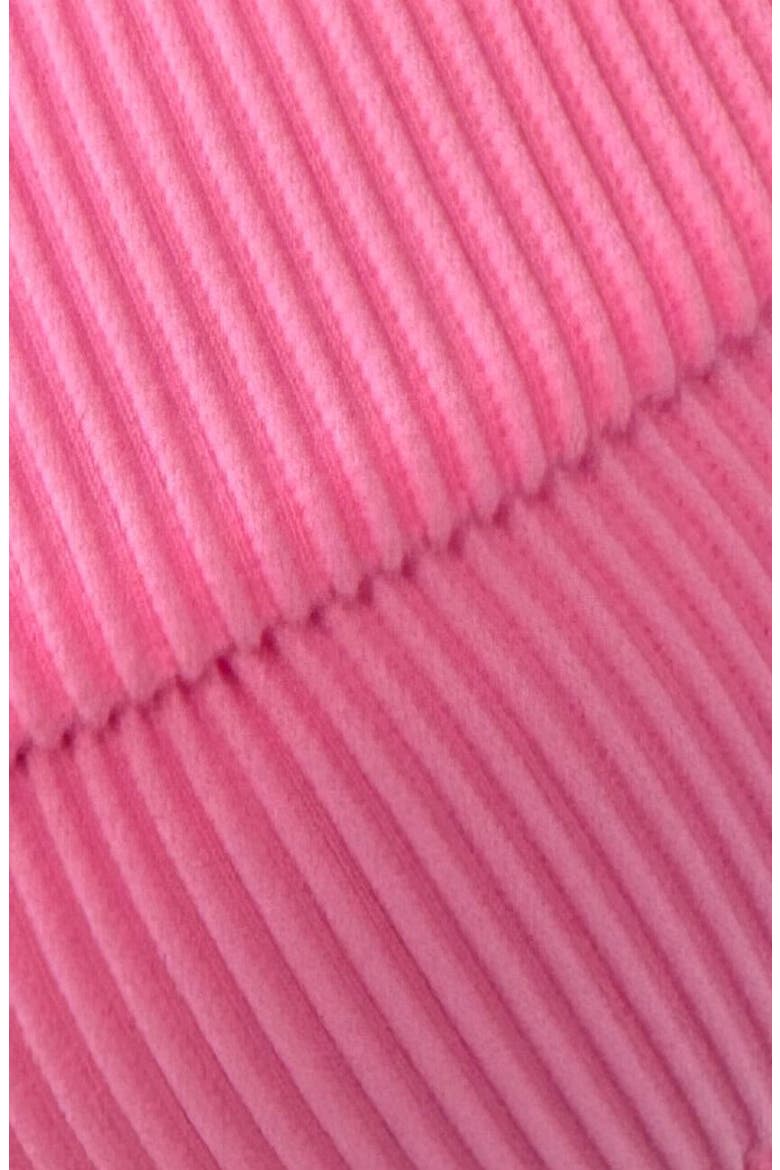 Ditzy Ribbed Underwire Bikini Top, Alternate, color, TAFFY PINK