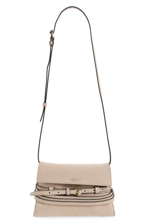 Tie Me Nubuck Leather Crossbody Bag