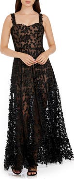 Dress the Population Anabel Semisheer Sweetheart Neck Gown