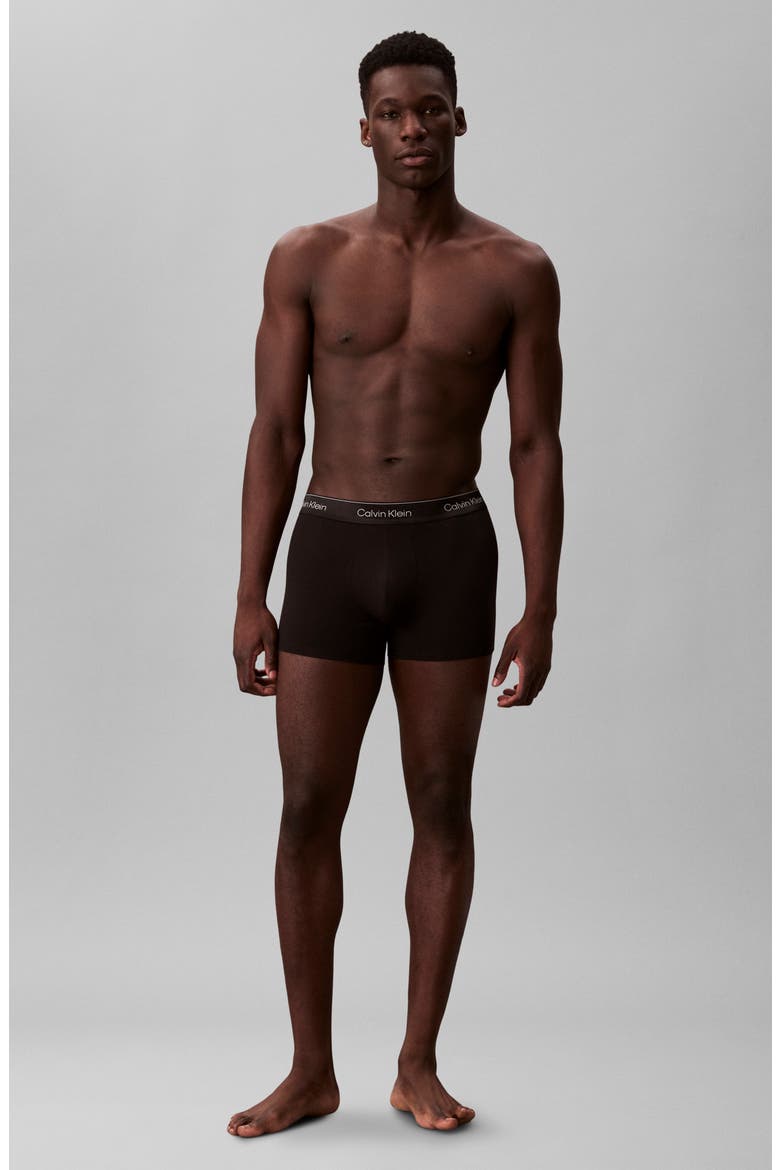 Icon Holiday Stretch Cotton Boxer Briefs, Alternate, color, BLACK