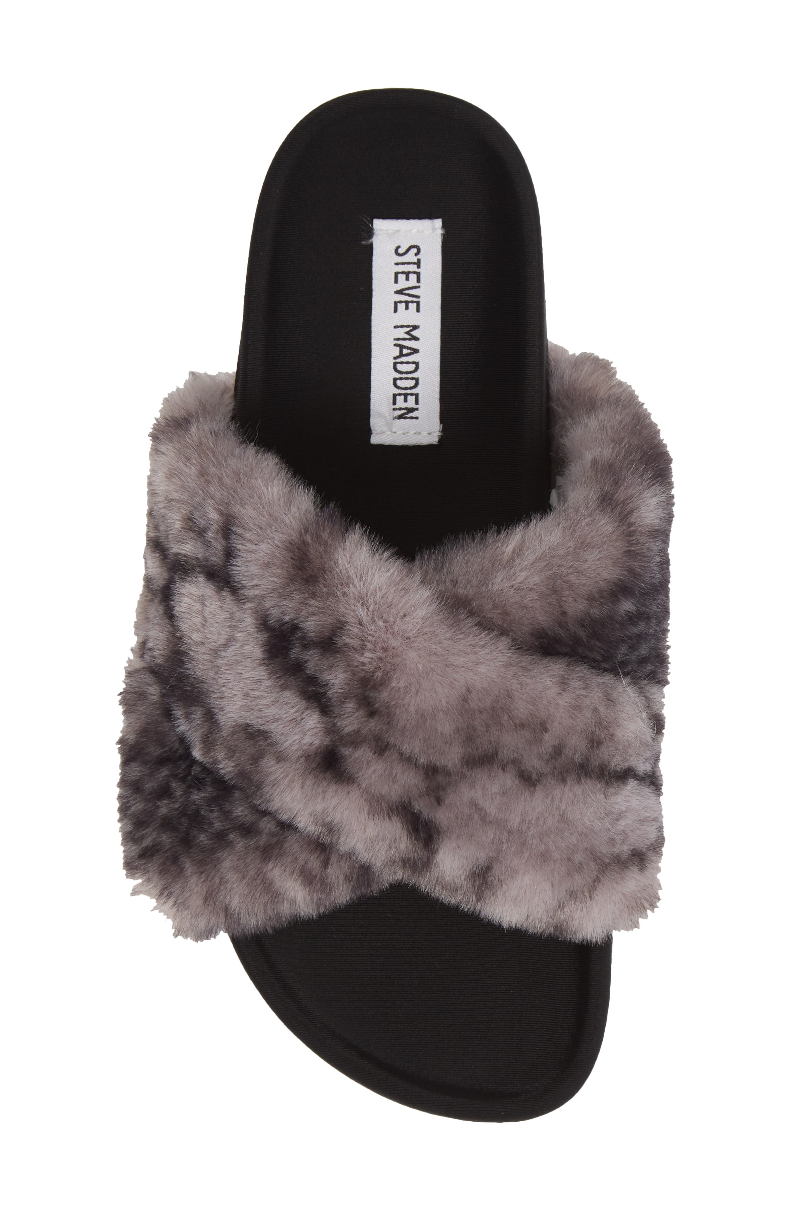 Steve Madden Amari Faux Fur Slipper, Alternate, color, 