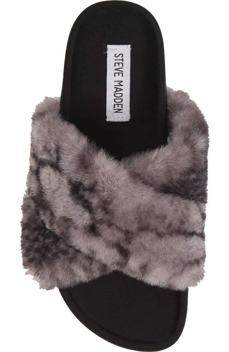 Steve Madden Amari Faux Fur Slipper, Alternate, color,